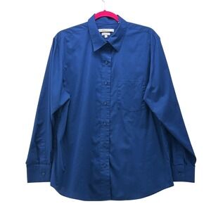 Foxcroft Button Up‎ Shirt 16 Blue